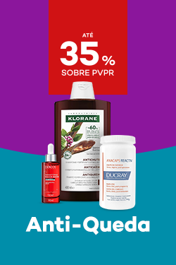 Produtos Anti-Queda com destaque promocional at&eacute; 35% sobre pre&ccedil;o de Venda ao P&uacute;blico Recomendado